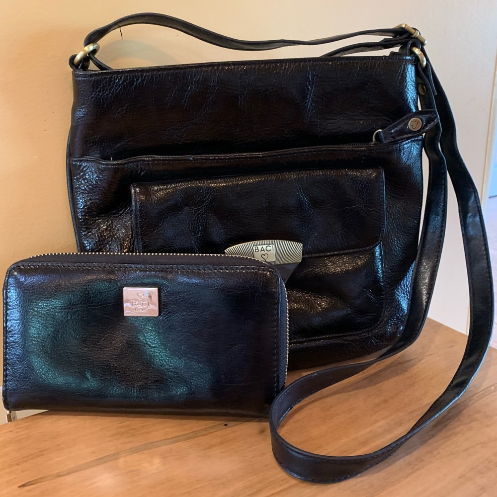 Baci Crossbody Handbag & Matching Wallet